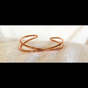Tribe Alive Rose Gold Criss Cross Cuff
